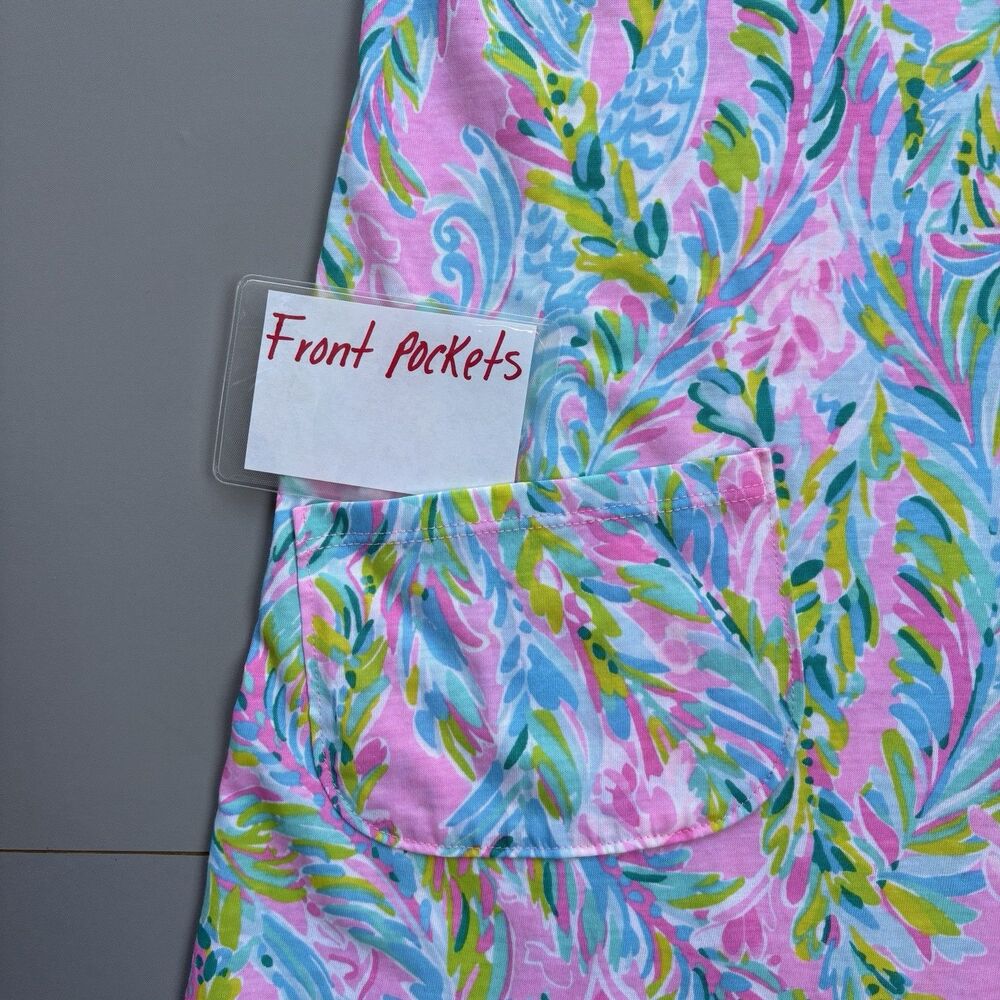 Lilly Pulitzer Pastel Pink Green Blue Floral Midi Dress - Picture 11 of 13
